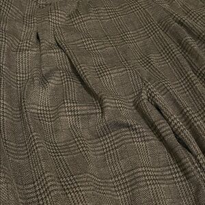 Plaid black wide leg pants